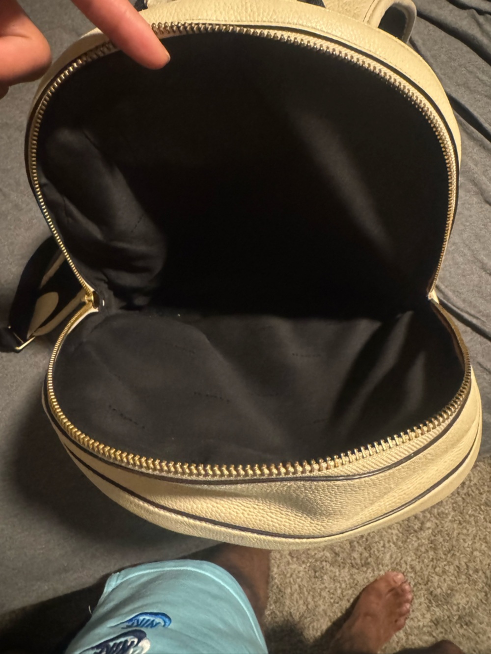 Coach Cream Leather Backpack with Multicolor Handwritten Accents - Picture 6 of 10